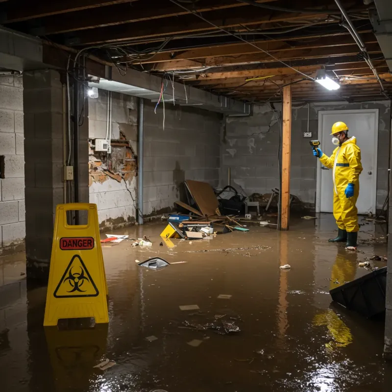 Flooded Basement Electrical Hazard in Franklin, TX Property